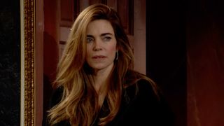 Amelia Heinle as Victoria concerned in The Young and the Restless