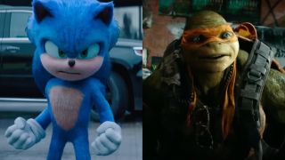 Sonic the Hedgehog and Michelangelo from Teenage Mutant Ninja Turtles