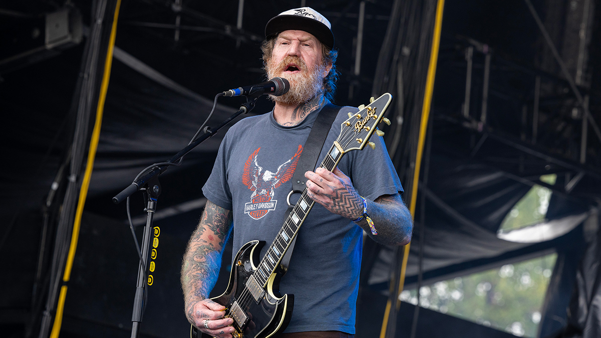 Brent Hinds of Mastodon performs at Riot Fest 2024 at Douglass Park on September 22, 2024 in Chicago, Illinois