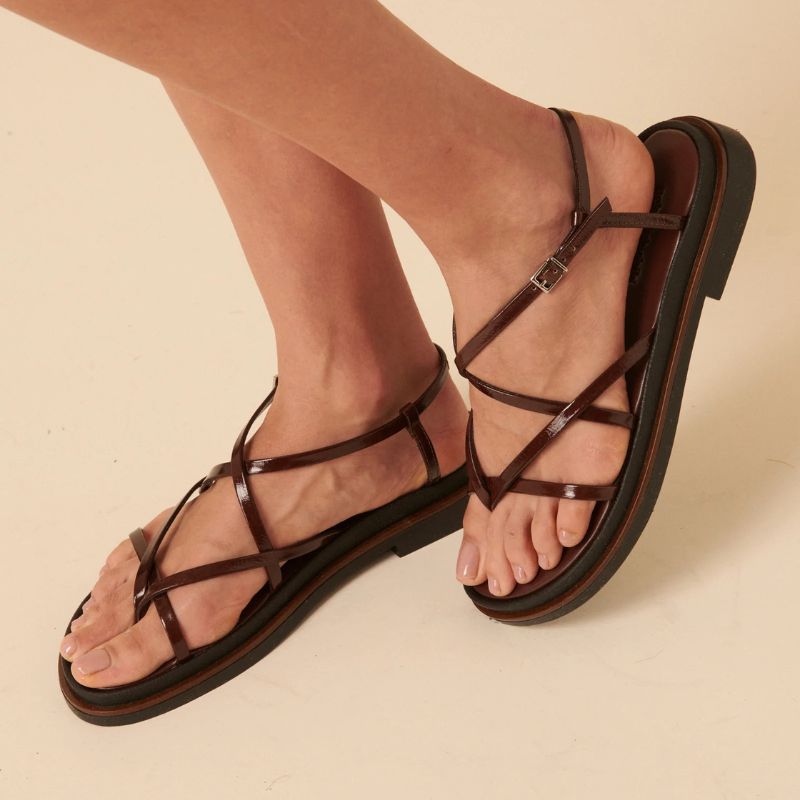 Nobody's Child , Brown Strappy Sandals