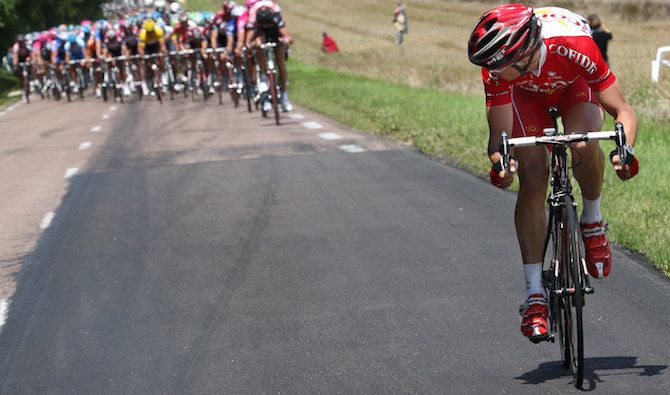 Doing what he does best: Chavanel breaks away on stage 5 of the 2007 Tour de France