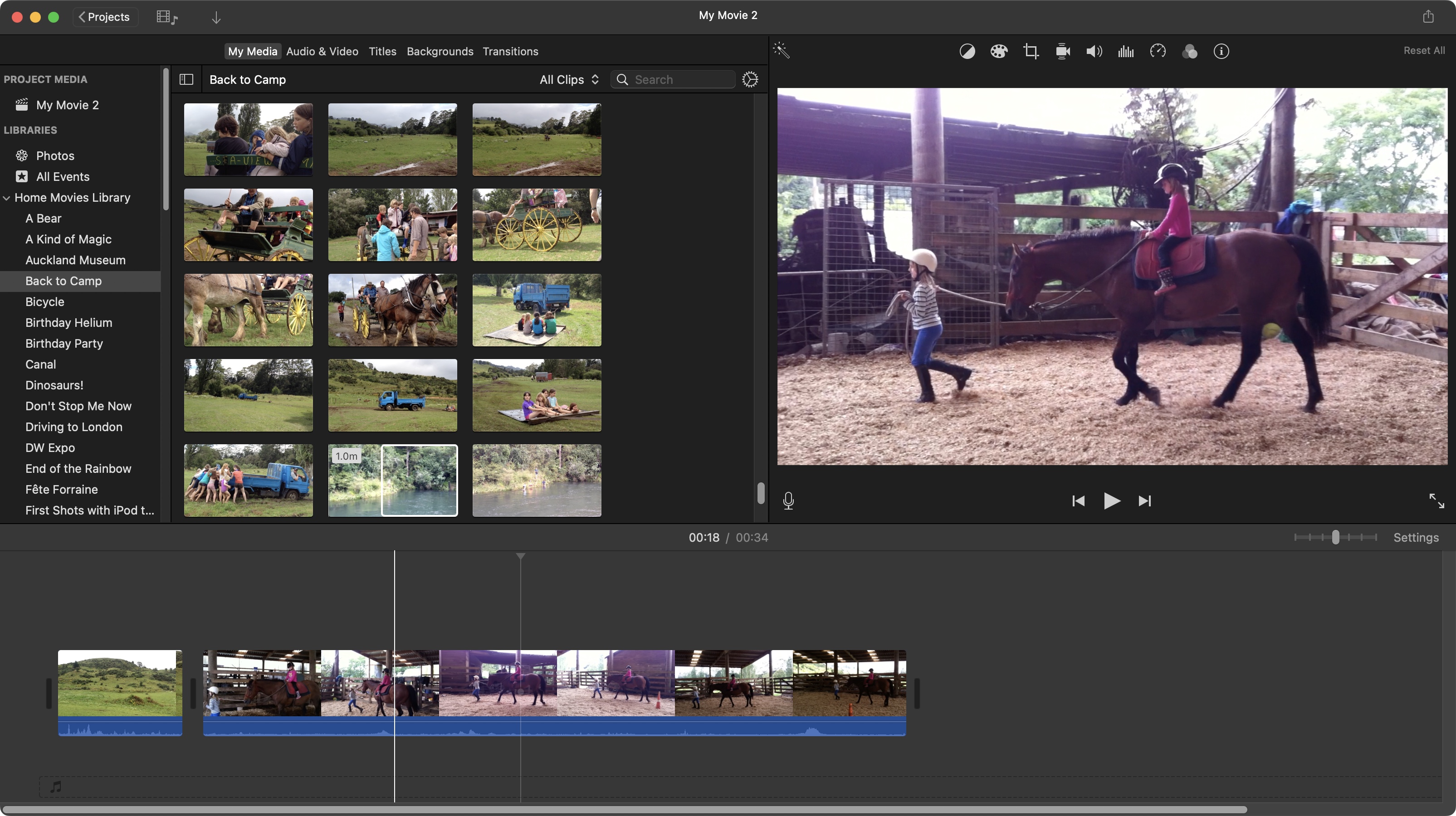 Step by Step screenshot for iMovie tutorial