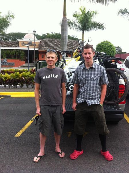 Alex Grant and Ben Sonntag with a fully loaded truck, ready to head to the start of La Ruta in Jaco Beach