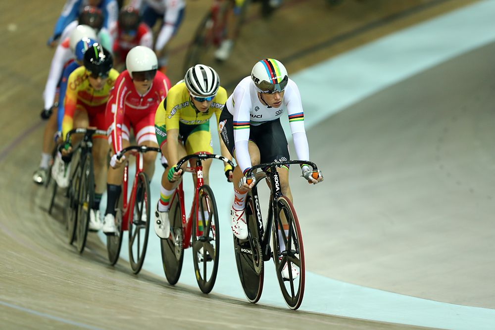 Kirsten Wild wins the women's Omnium at UCI Track World Cup I in France