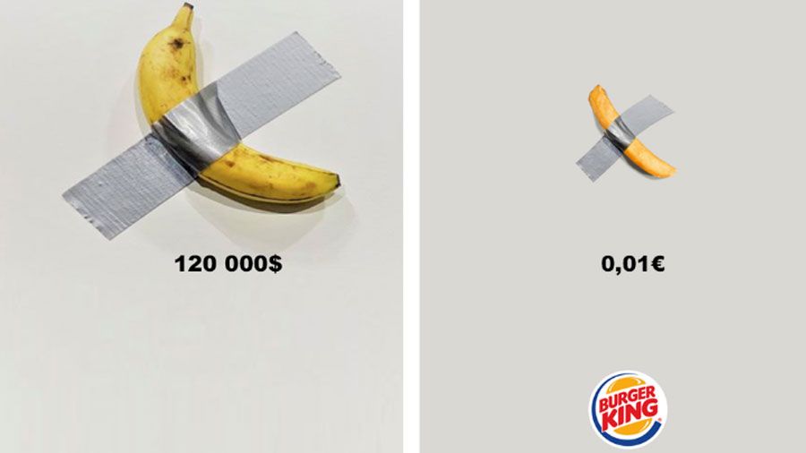 Burger King trolls banana artwork with a French fry Creative Bloq