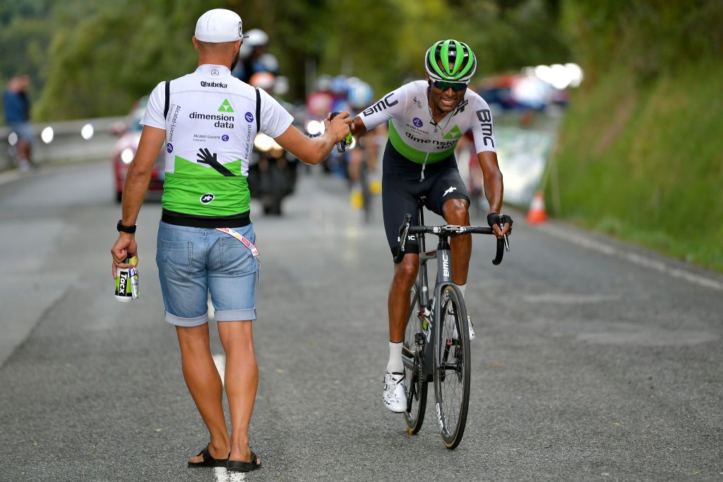 Amanuel Ghebreigzabhier in the Vuelta a Espana stage 11
