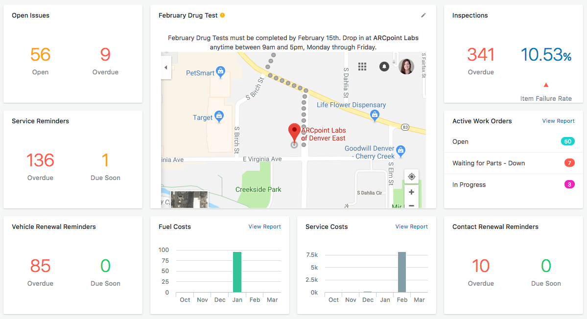 Screenshot of Fleetio