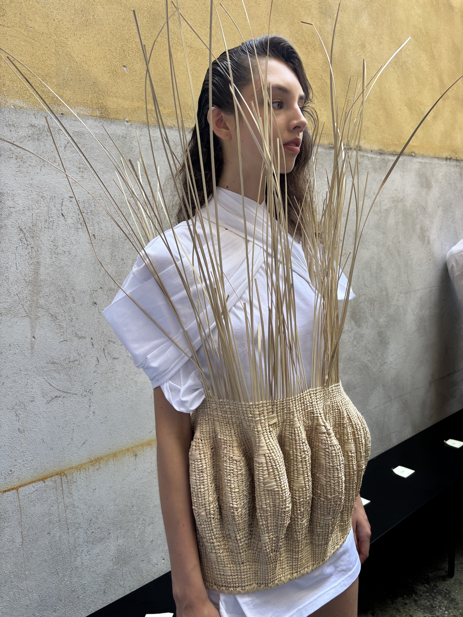 A model at Setchu’s runway show at Milan Fashion Week Men’s Spring/Summer 2026