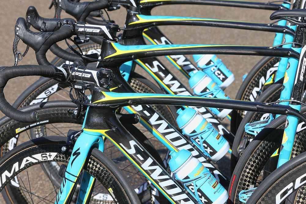 Tinkoff bikes ready for the ride.