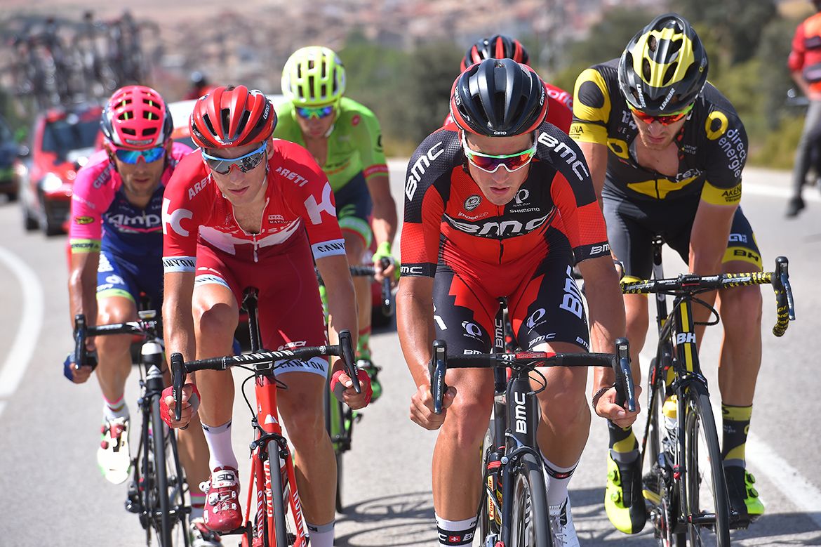 Silvan Dillier at the front of the break