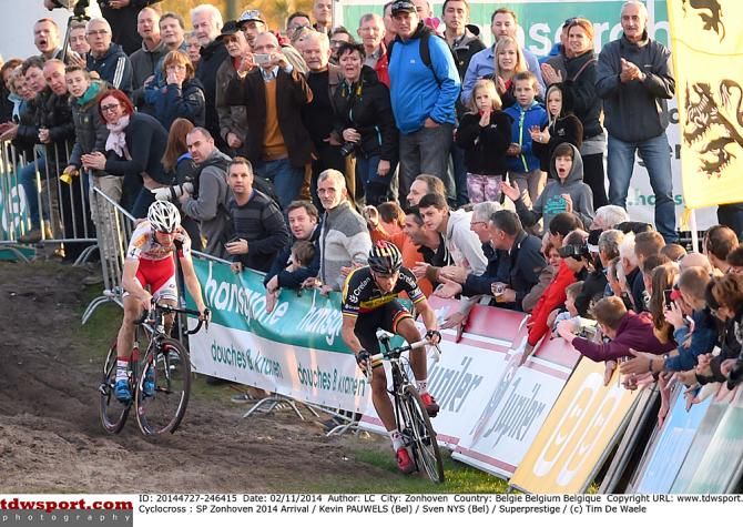 Kevin Pauwels (Sunweb - Napoleon Games) and Sven Nys (Crelan - AA Drink Team)