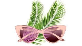 Eyewear, Glasses, Goggles, Vision care, Brown, Sunglasses, Leaf, Magenta, Purple, Personal protective equipment,