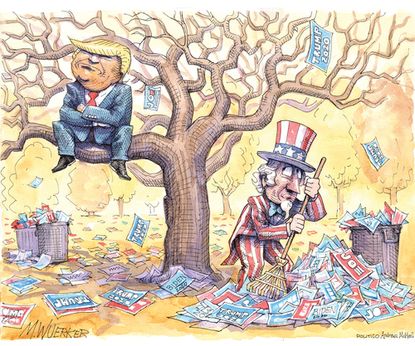Political Cartoon U.S. Trump election loss