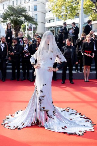 Rawdah Mohamed attends the "La Passion De Dodin Bouffant" red carpet during the 76th annual Cannes film festival.