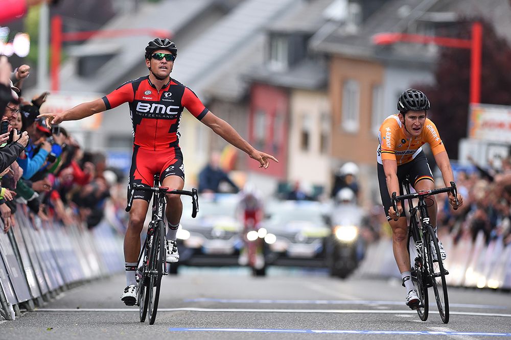 Greg Van Avermaet (BMC) beats Tiesj Benoot (Lotto Soudal) to the win