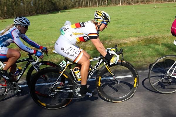 Ina Yoko Teutenberg (HTC - Columbia Women) sits in the break.