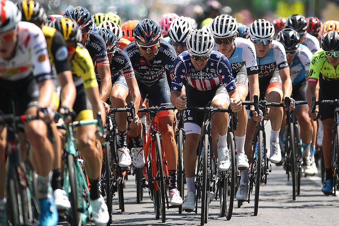 US national road champion Jonathan Brown (Hagens Berman Axeon) during stage 3 of the 2018 Tour of Utah