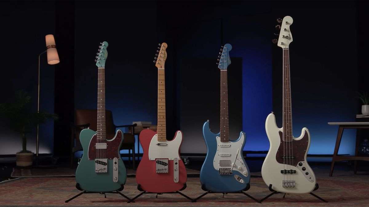 Squier Limited Edition Classic Vibe guitars group shot