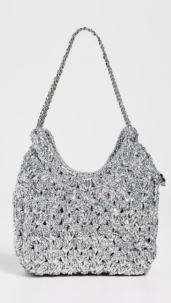 Tory Burch Fleming Woven Mini Hobo Bag