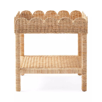 Scallop Rattan Side Table| was $548 now $328 at Serena &amp; Lily