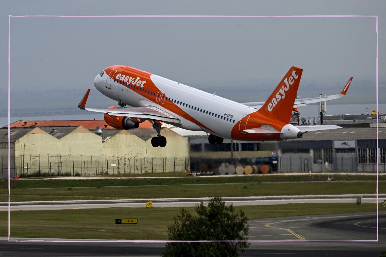 An easyJet plane taking off