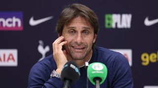 Tottenham Hotspur head coach Antonio Conte during a press conference on 4 November, 2022 at Hotspur Way Training Ground, Enfield, United Kingdom
