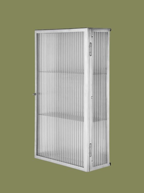 Haze Stainless-Steel and Glass Cabinet