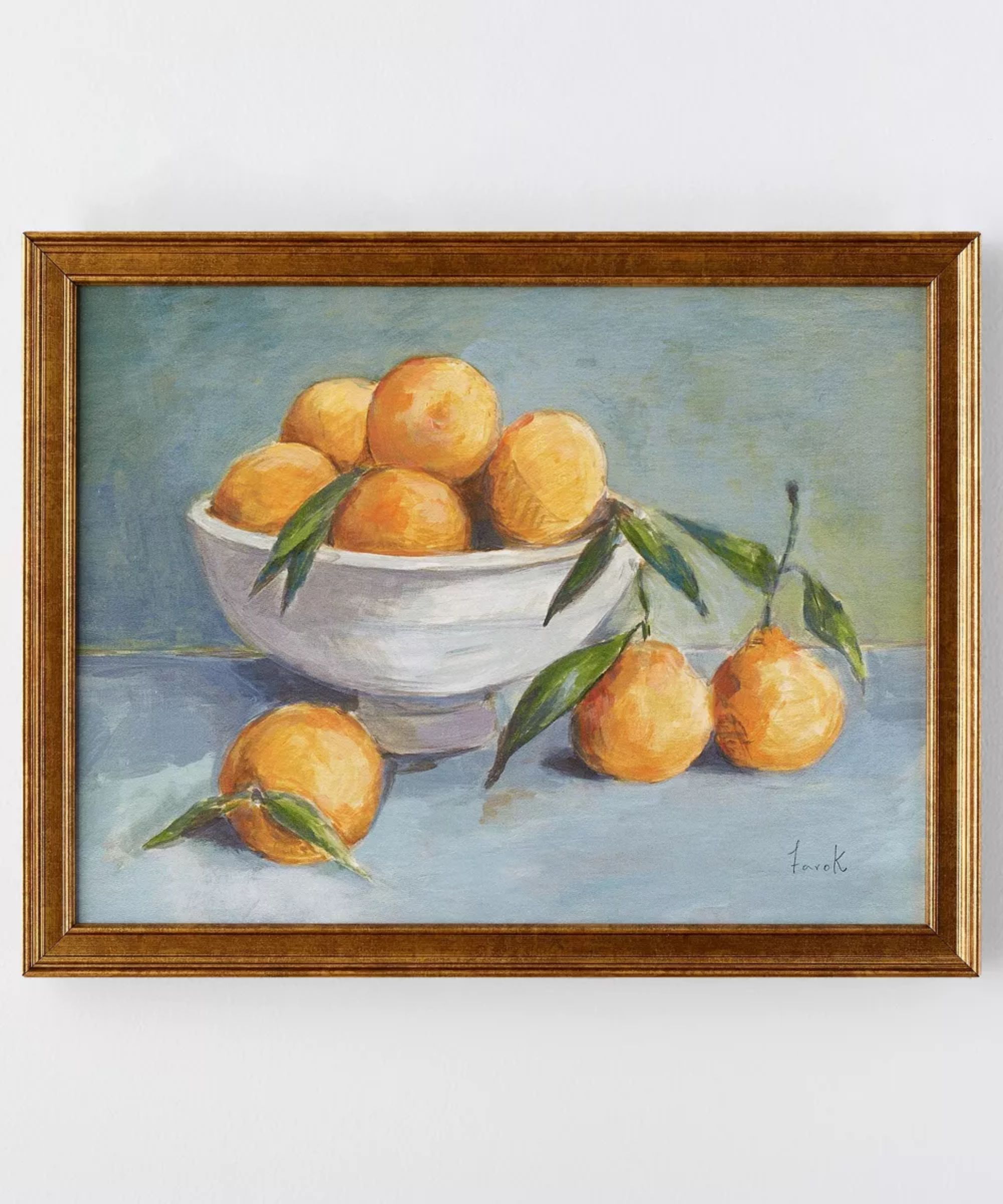 Citrus Harvest Framed Canvas