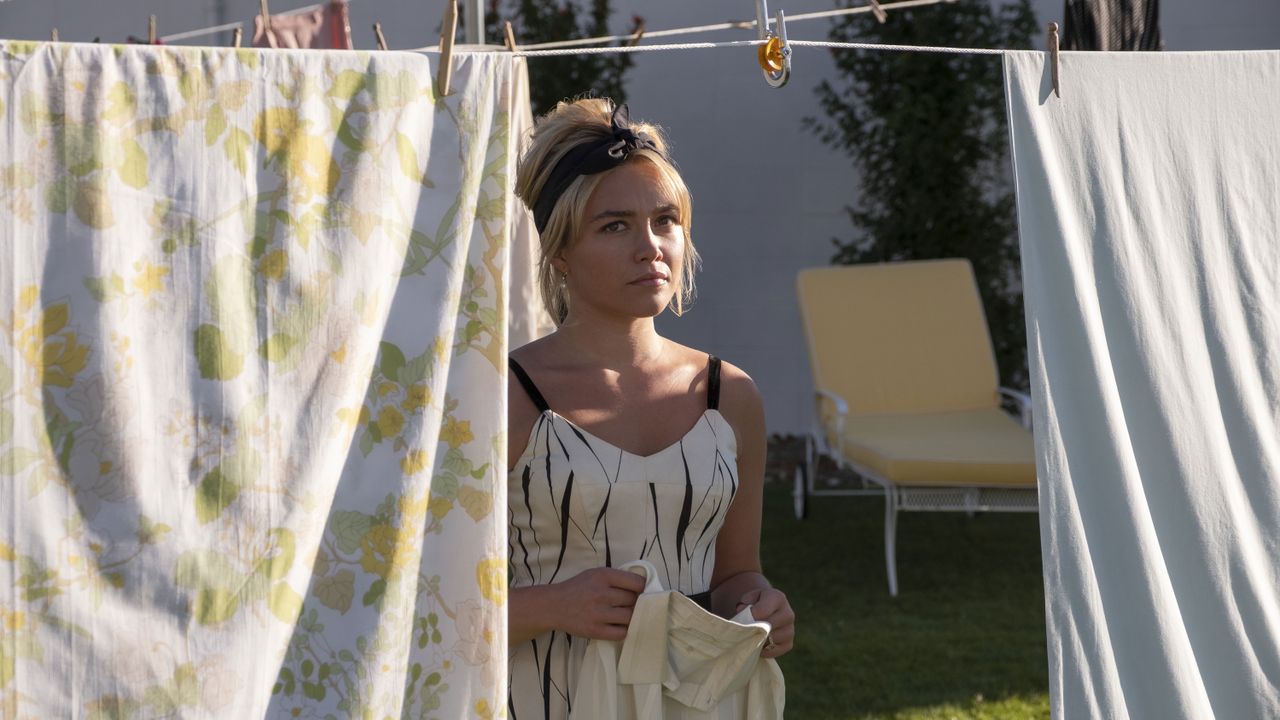 florence pugh in a still from don&#039;t worry darling