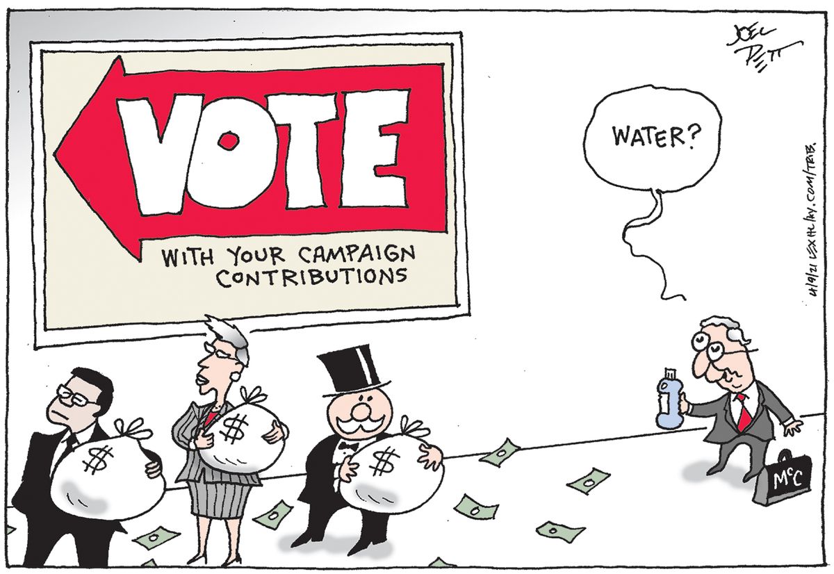 Political Cartoon U.S. mcconnell corporate money | The Week