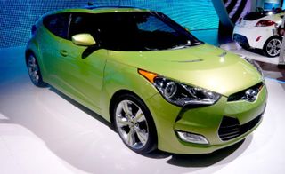 ﻿Hyundai Veloster green colour model