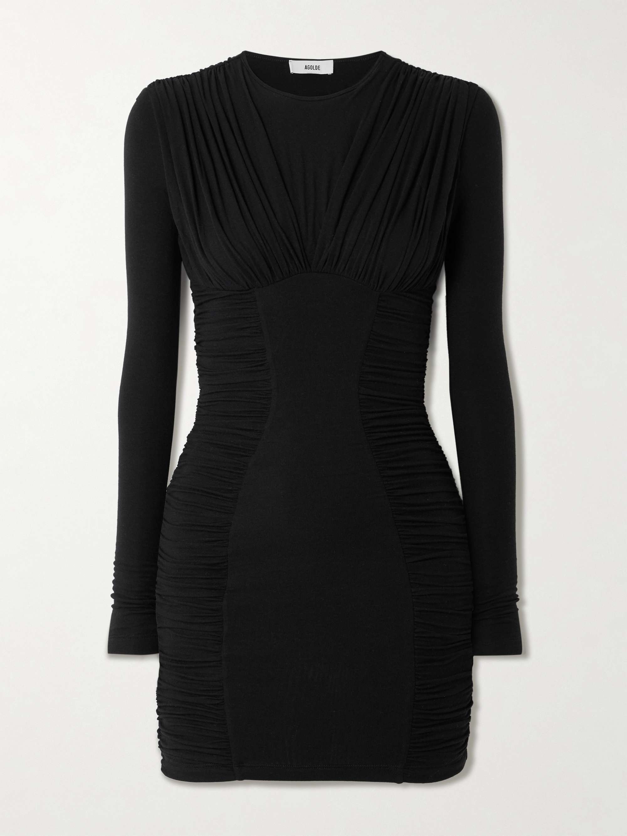 Abbi Ruched Stretch-Lyocell Mini Dress