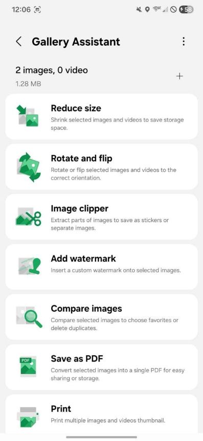 gallery assistant feature in the Gallery app for Samsung devices