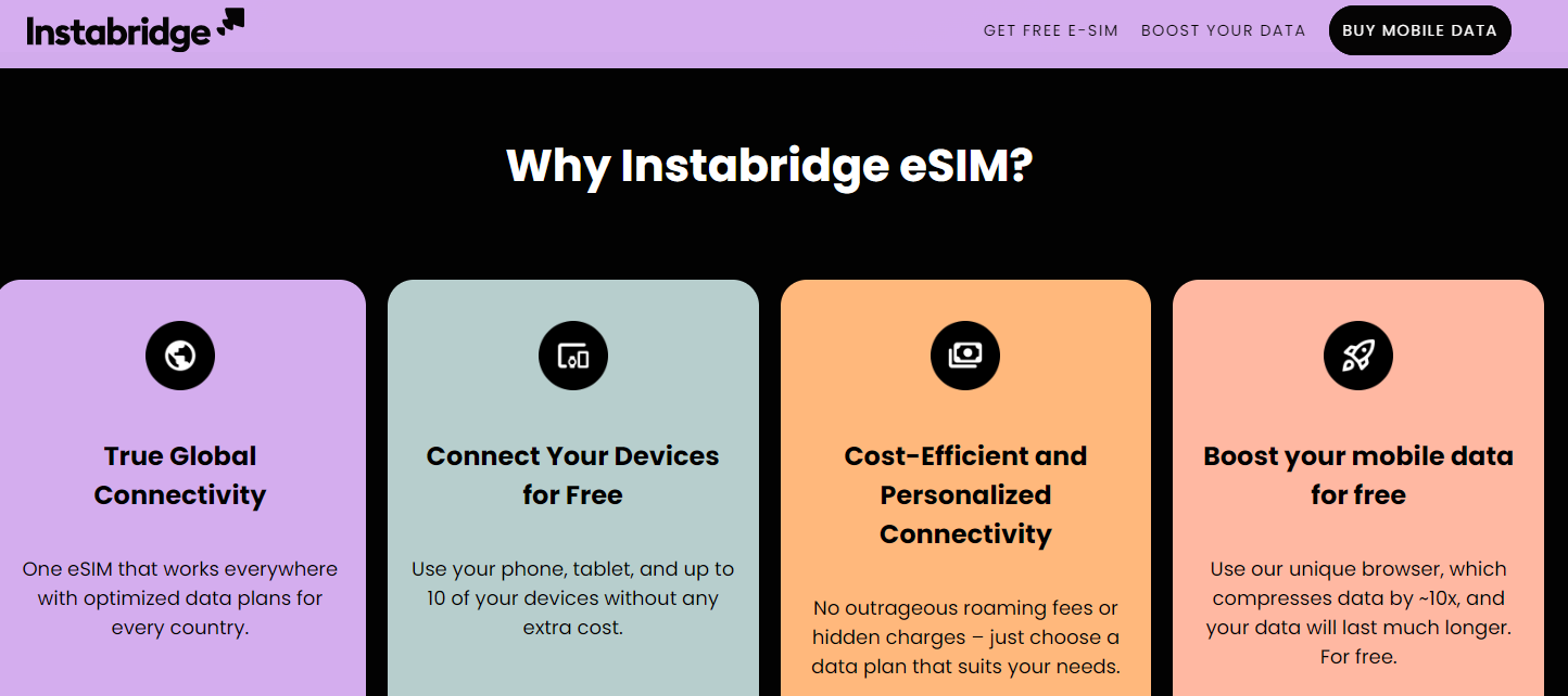 Instabridge features