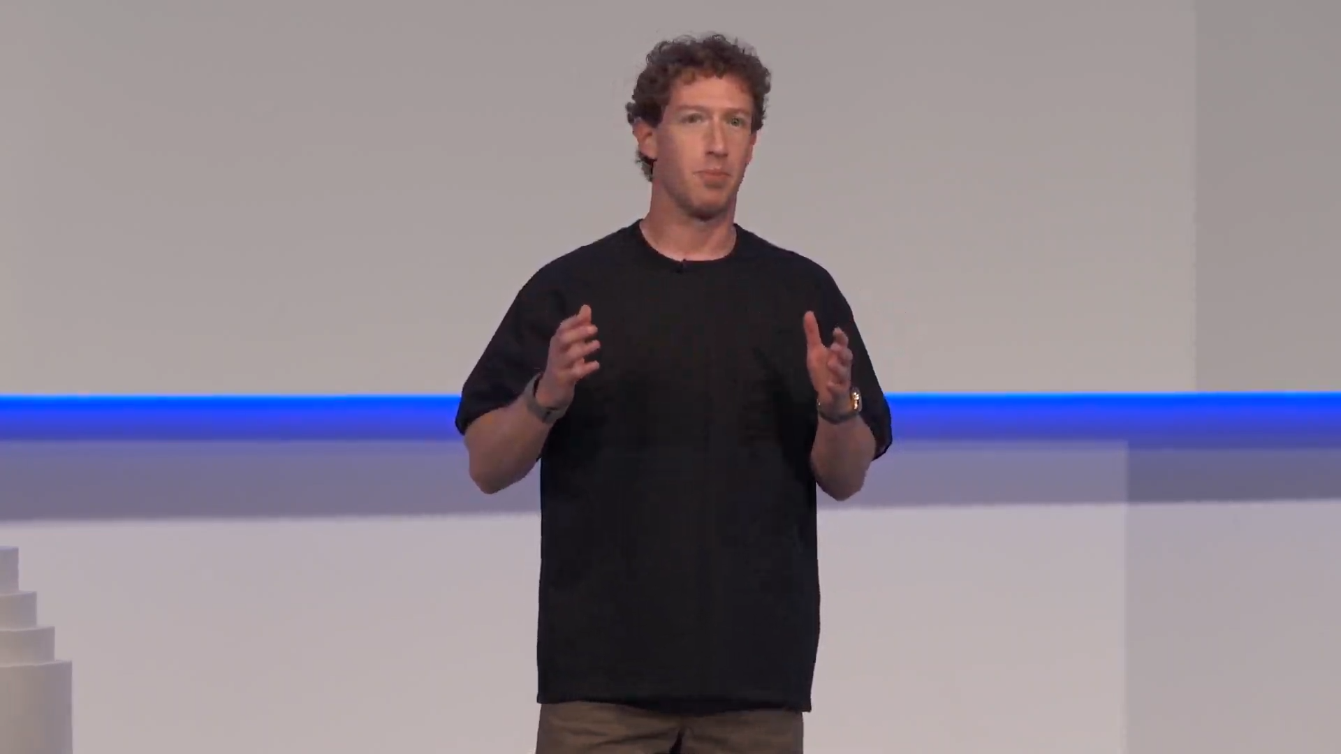 Zuckerberg close up on stage