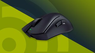 Razer DeathAdder V4 Pro against a green TechRadar background