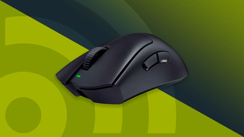 Razer DeathAdder V4 Pro against a green TechRadar background