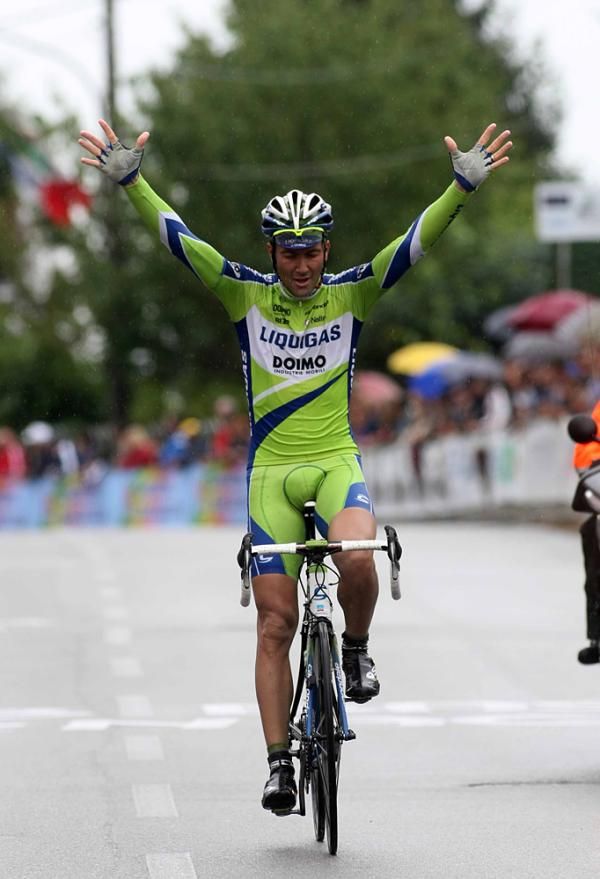 Ivan Basso (Liquigas-Doimo) scored a big victory for coach Aldo Sassi, who was watching from the sidelines.