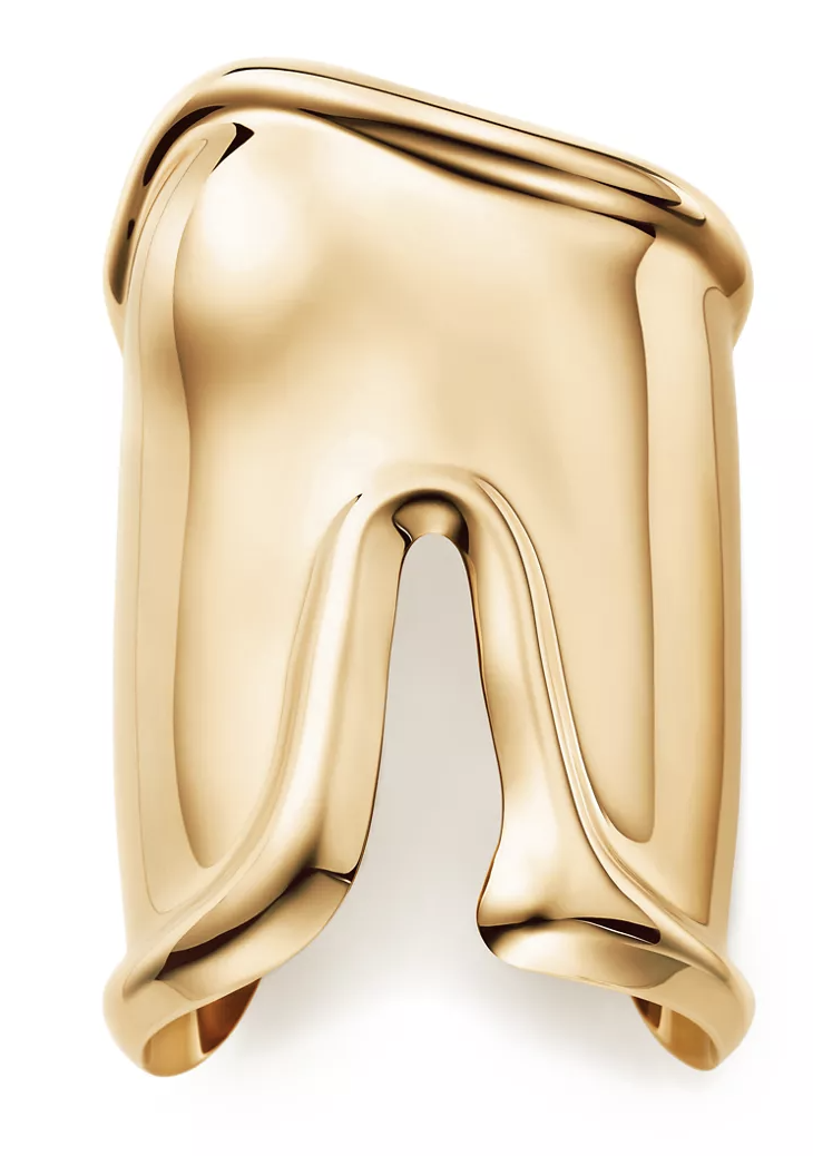 Tiffany &amp;amp; Co., Large Bone Cuff in Yellow Gold, 95 mm Wide