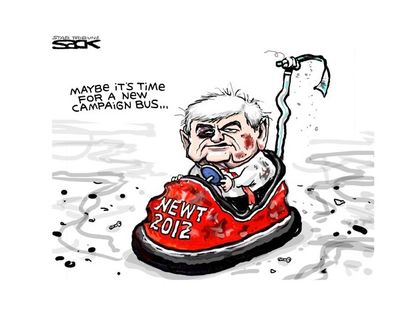 Newt: Bumped off the campaign track