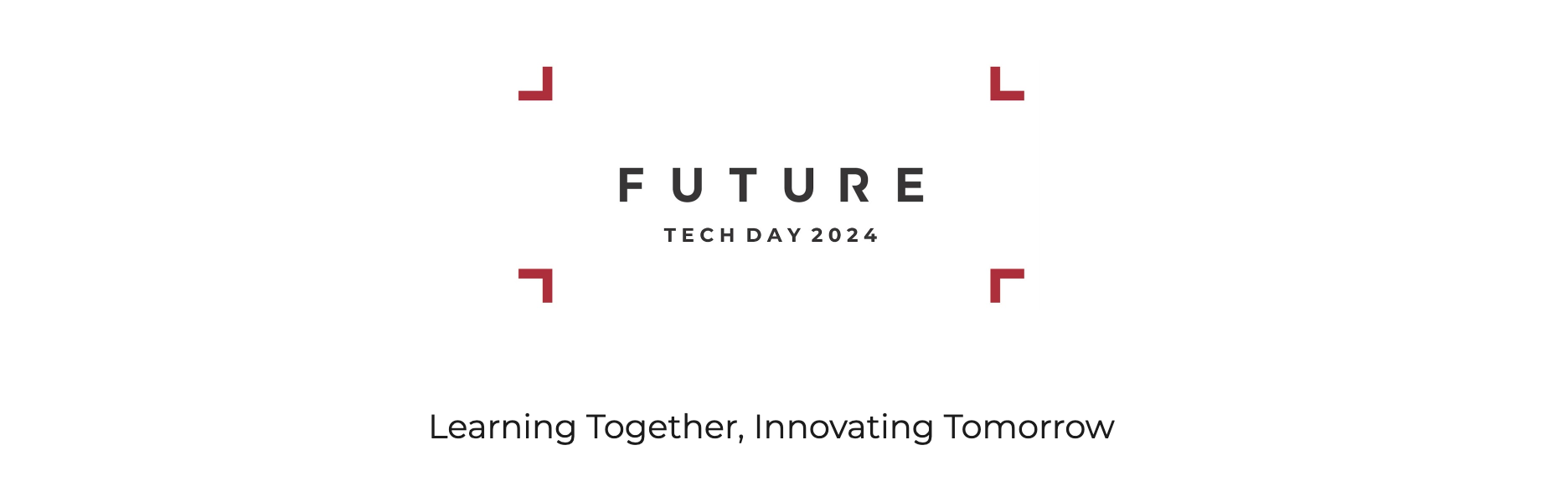 An image of the Future Tech Day logo with the strap line &quot;Learning together, Innovating Tomorrow&quot;
