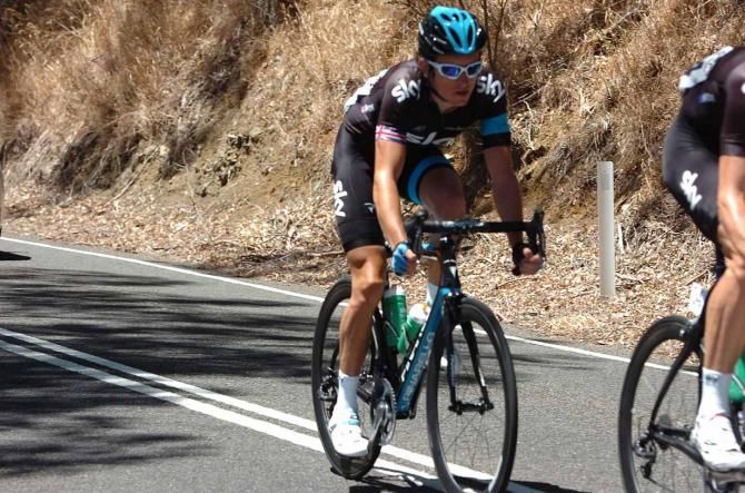 Geraint Thomas (Sky) follows the move.