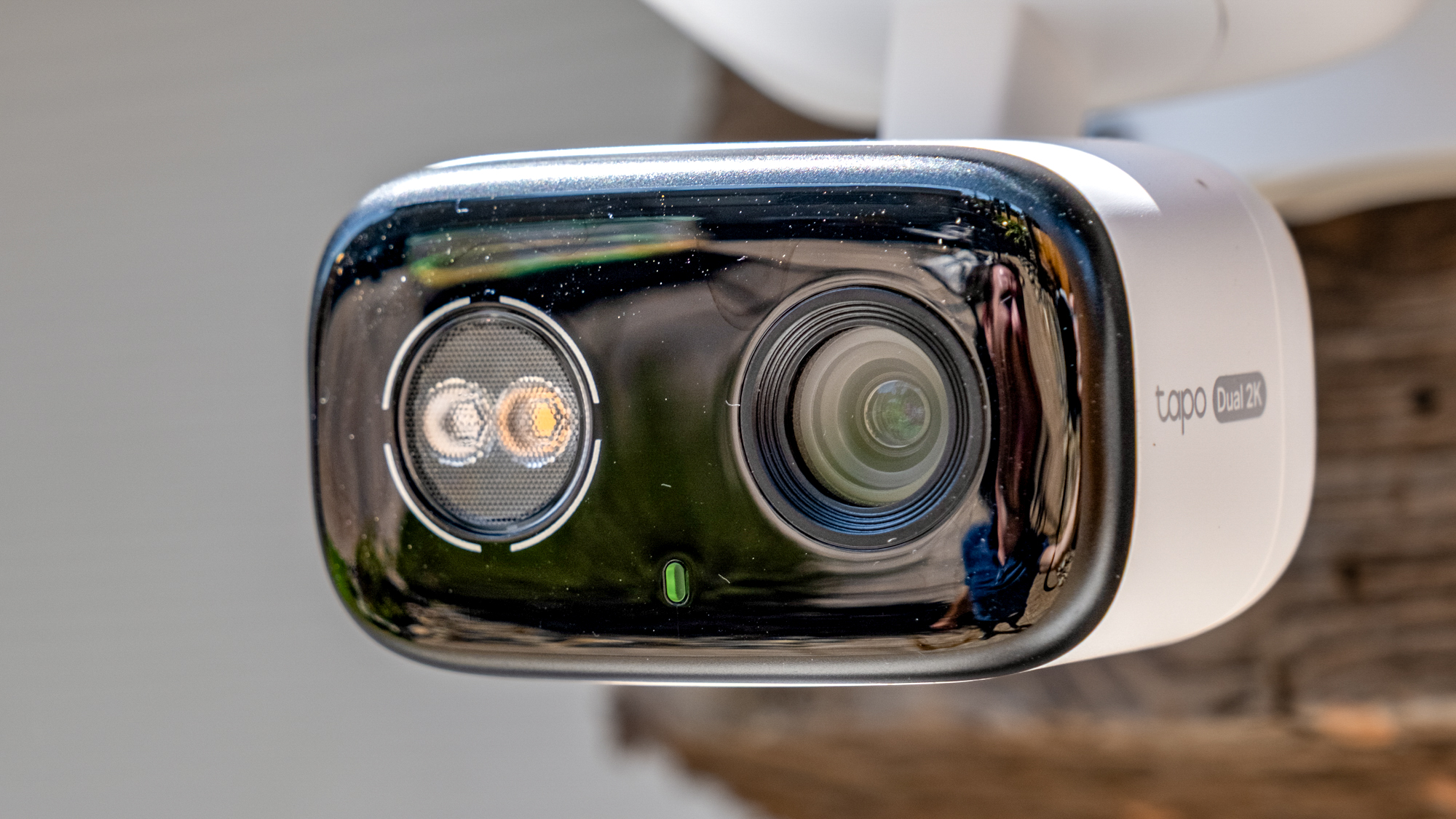 TP-Link Tapo C246D HybridCam Duo mounted on a wall