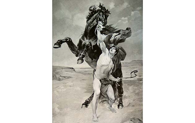 Alexander_taming_Bucephalus_by_F._Schommer,_German,_late_19th_century