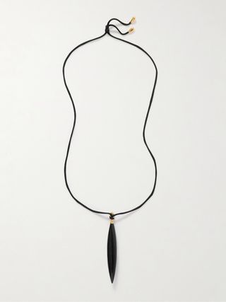 Crevice Gold Vermeil and Onyx Cord Necklace