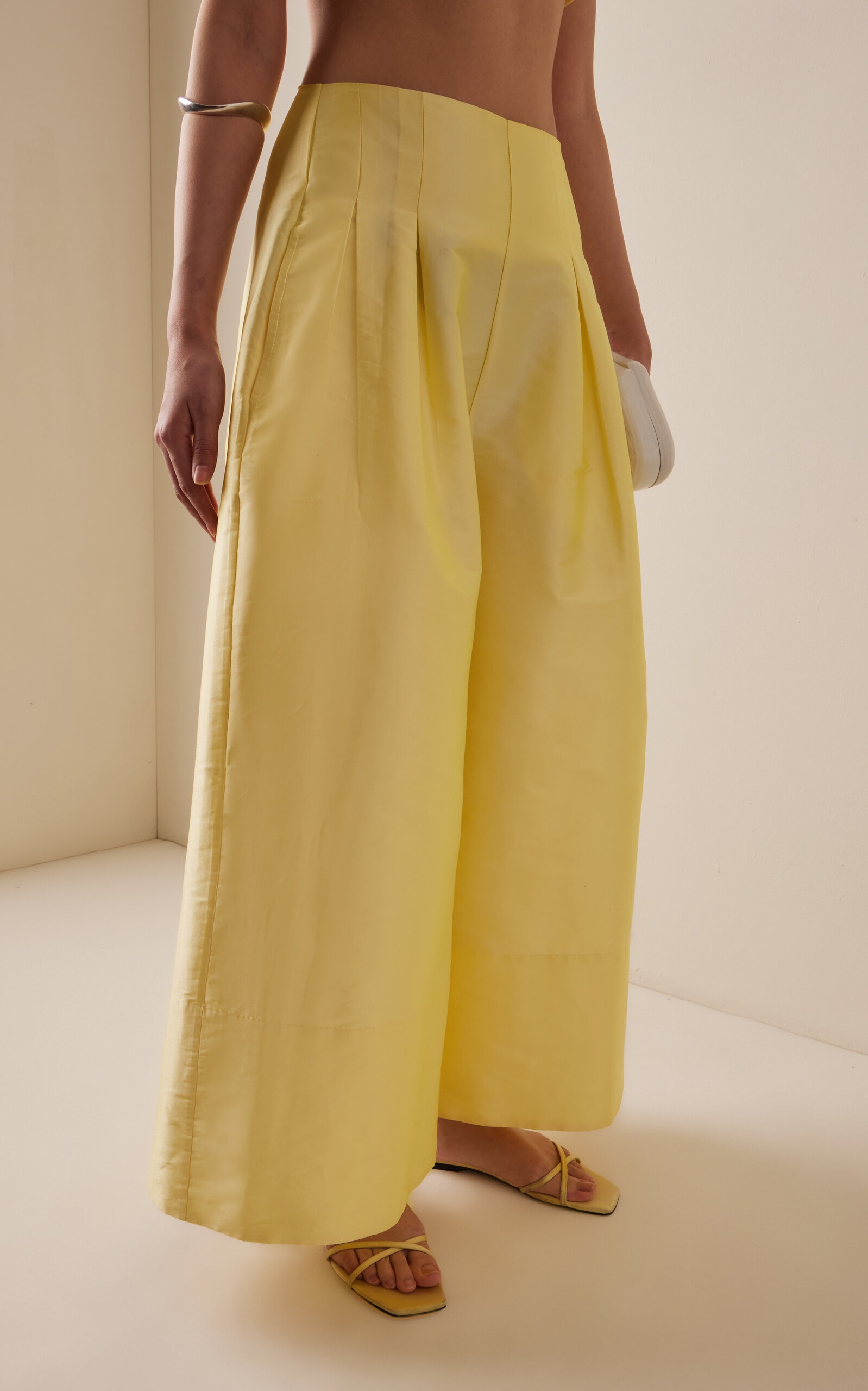 Chan Luu, Exclusive La Isla Taffeta Wide-Leg Pants