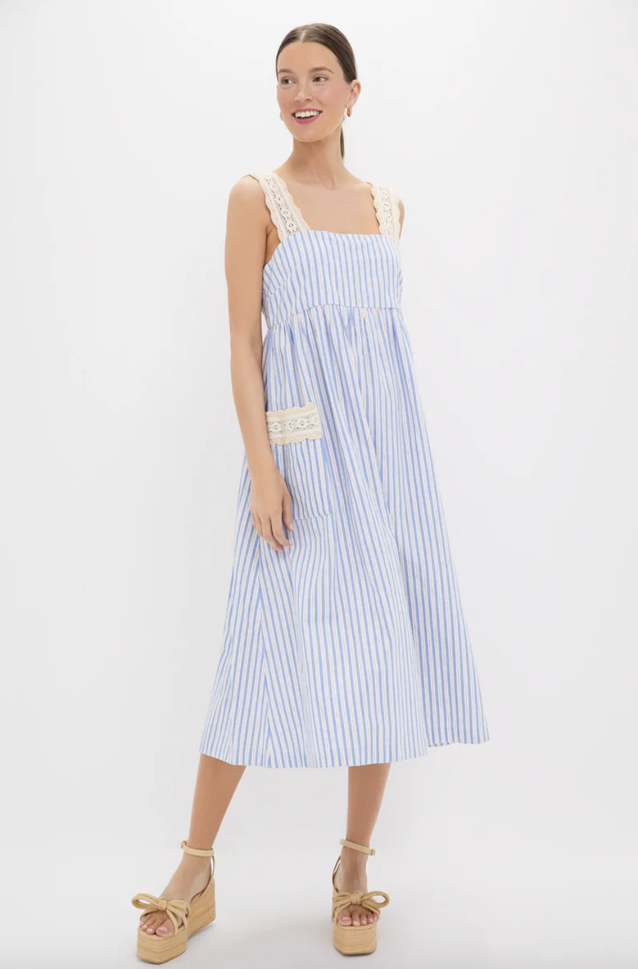 Pomander Place , Blue Stripe Harbour Dress
