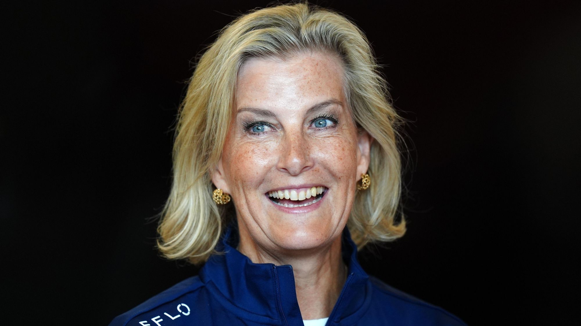 The Duchess of Edinburgh smiles during a visit to Team England house at The Social Hub in Glasgow on day nine of the 2026 Commonwealth Games