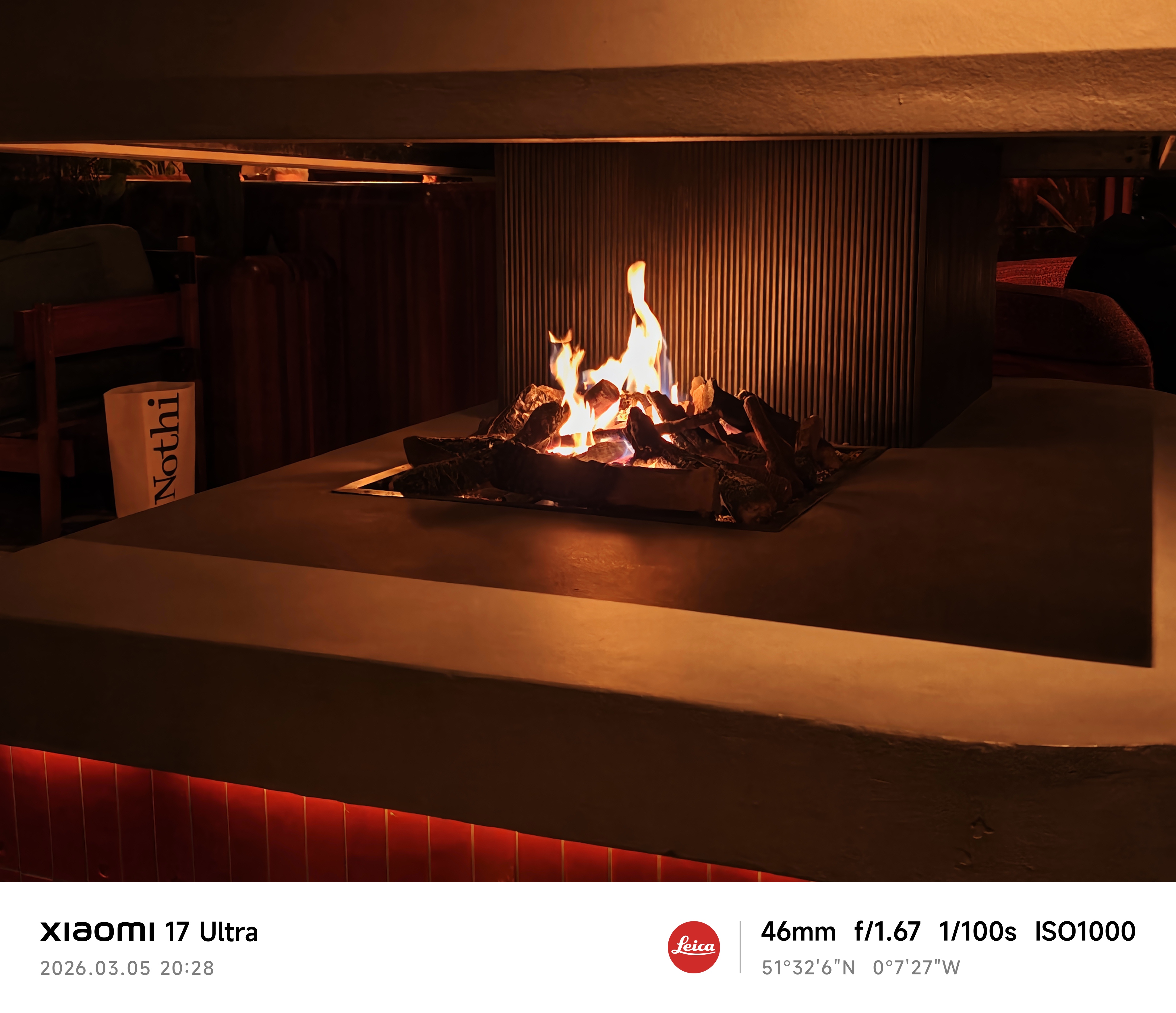 Xiaomi 17 Ultra camera sample fireplace default photo mode