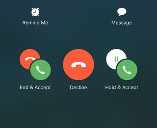 iPhone call screen